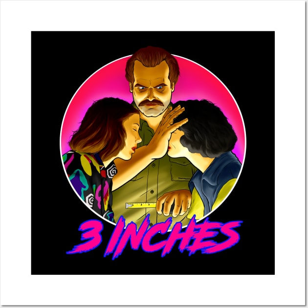 Stranger Things 3 inches Wall Art by sk8rDan